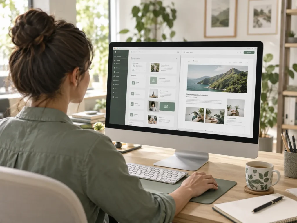Developers connecting a website with APIs and external business systems
